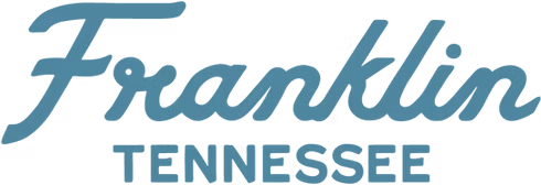 Stylized text reading 'Franklin Tennessee' in blue.